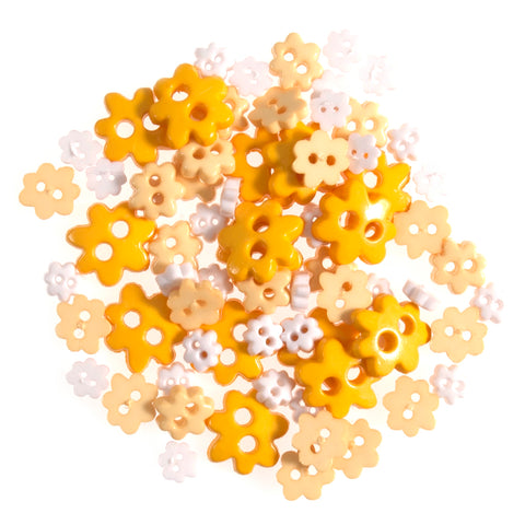 Buttons ~ Mini Flowers ~ Yellow ~ 2.5g
