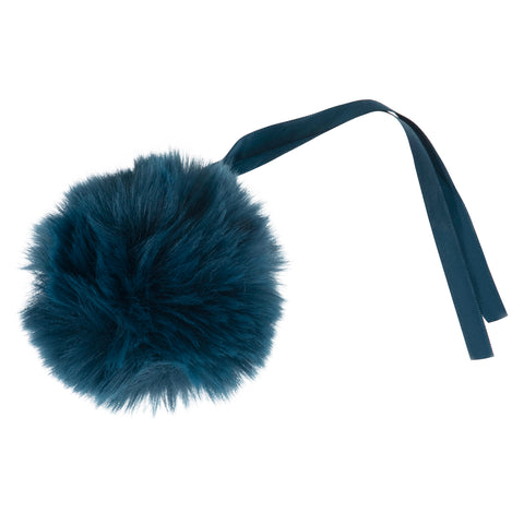 Trimits 11cm Faux Fur Pom Pom Teal