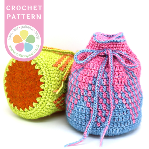 Poco Drawstring Pouch Crochet Pattern (PDF Download)