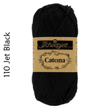 Buy Scheepjes Catona 25g Mercerised Cotton from Cotton Pod UK 110 Jet Black