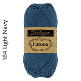 Buy Scheepjes Catona 25g Mercerised Cotton from Cotton Pod UK 164 Light Navy
