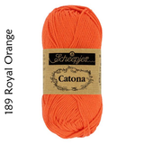 Buy Scheepjes Catona 25g Mercerised Cotton from Cotton Pod UK 189 Royal Orange