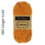 Buy Scheepjes Catona 25g Mercerised Cotton from Cotton Pod UK 383 Ginger Gold