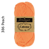 Buy Scheepjes Catona 25g Mercerised Cotton from Cotton Pod UK 386 Peach