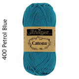 Buy Scheepjes Catona 25g Mercerised Cotton from Cotton Pod UK 400 Petrol Blue
