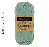 Buy Scheepjes Catona 25g Mercerised Cotton from Cotton Pod UK 528 Silver Blue