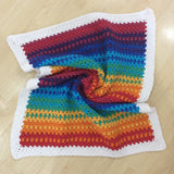 Rainbow Crochet Baby Blanket Kit designed by Cotton Pod UK