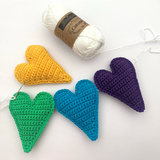 RAINBOW OF LOVE HEART GARLAND (BUNTING) Crochet Pattern by Cotton Pod