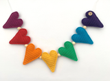 RAINBOW OF LOVE HEART GARLAND (BUNTING) Crochet Pattern by Cotton Pod