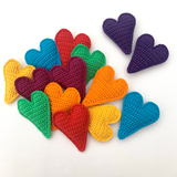 RAINBOW OF LOVE HEART GARLAND (BUNTING) Crochet Pattern by Cotton Pod