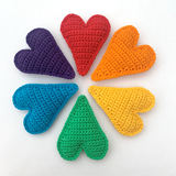 RAINBOW OF LOVE HEART GARLAND (BUNTING) Crochet Pattern by Cotton Pod