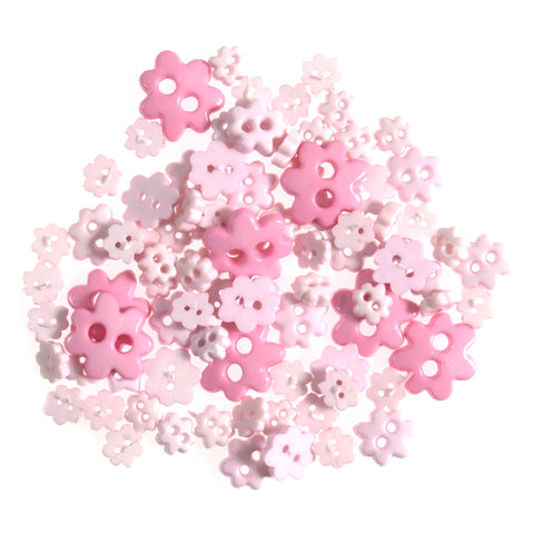 Buttons ~ Mini Flowers ~ Pink ~ 2.5g