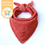 Tiny Trellis Triangular Neckerchief Crochet Pattern (PDF Download)