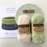 Two Tone Tube crochet kit by Sharon Oldfield for Cotton Pod
