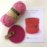 Super Simple Tub Crochet Kit by Sharon Oldfield for Cotton Pod
