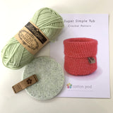 Super Simple Tub Crochet Kit by Sharon Oldfield for Cotton Pod