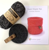 Super Simple Tub Crochet Kit by Sharon Oldfield for Cotton Pod