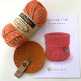 Super Simple Tub Crochet Kit by Sharon Oldfield for Cotton Pod