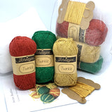 Jester Christmas Baubles Crochet kit from Cotton Pod UK