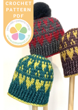 Chérie Beanie Hat Crochet Pattern by Sharon Oldfield at Cotton Pod