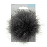 Buy TRIMITS Grey Tipped Faux Fur large Pom Pom from Cotton Pod UK