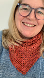 Tiny Trellis Triangular Neckerchief Granny stitch crochet pattern by Sharon Oldfeld at Cotton Pod