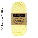 Buy Scheepjes Catona 25g Mercerised Cotton from Cotton Pod UK 100 Lemon Chiffon