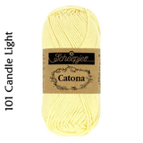 Buy Scheepjes Catona 25g Mercerised Cotton from Cotton Pod UK 101 Candle Light