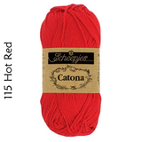 Buy Scheepjes Catona 25g Mercerised Cotton from Cotton Pod UK 114 Hot Red