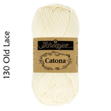 Buy Scheepjes Catona 25g Mercerised Cotton from Cotton Pod UK 130 Old Lace