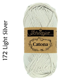 Buy Scheepjes Catona 25g Mercerised Cotton from Cotton Pod UK 172 Light Silver
