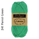 Buy Scheepjes Catona 25g Mercerised Cotton from Cotton Pod UK 241 Parrot Green