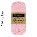 Buy Scheepjes Catona 25g Mercerised Cotton from Cotton Pod UK 246 Icy Pink