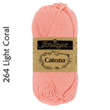 Buy Scheepjes Catona 25g Mercerised Cotton from Cotton Pod UK 264 Light Coral