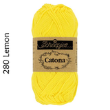 Buy Scheepjes Catona 25g Mercerised Cotton from Cotton Pod UK 280 Lemon