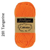 Buy Scheepjes Catona 25g Mercerised Cotton from Cotton Pod UK 281 Tangerine