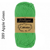 Buy Scheepjes Catona 25g Mercerised Cotton from Cotton Pod UK 389 Apple Green