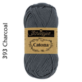 Buy Scheepjes Catona 25g Mercerised Cotton from Cotton Pod UK 393 Charcoal