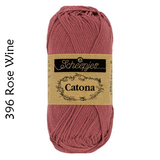 Buy Scheepjes Catona 25g Mercerised Cotton from Cotton Pod UK 396 Rose Wine