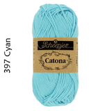 Buy Scheepjes Catona 25g Mercerised Cotton from Cotton Pod UK 397 Cyan