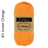 Buy Scheepjes Catona 25g Mercerised Cotton from Cotton Pod UK 411 Sweet orange