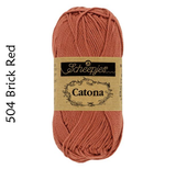 Buy Scheepjes Catona 25g Mercerised Cotton from Cotton Pod UK 504 Brock Red