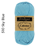 Buy Scheepjes Catona 25g Mercerised Cotton from Cotton Pod UK 510 Sky Blue