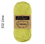 Buy Scheepjes Catona 25g Mercerised Cotton from Cotton Pod UK 512 Lime