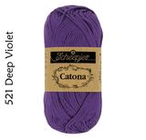 Buy Scheepjes Catona 25g Mercerised Cotton from Cotton Pod UK 521 Deep Violet
