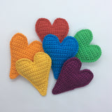 RAINBOW OF LOVE HEART GARLAND (BUNTING) Crochet Pattern by Cotton Pod